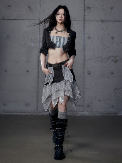 Short low collar long sleeve shirt【s0000013478】