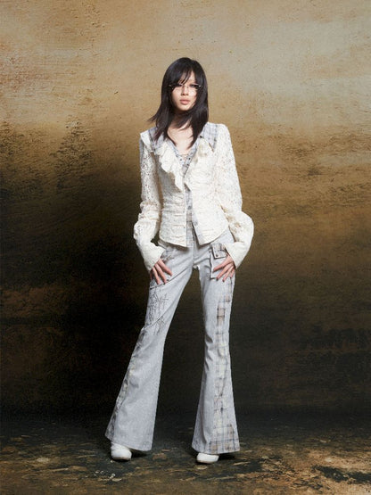 Double Waistband Drilling Decoration Pants【s0000011810】