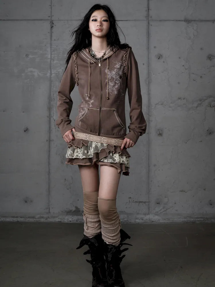 Detachable Hooded Sweatshirt Dress【s0000013943】