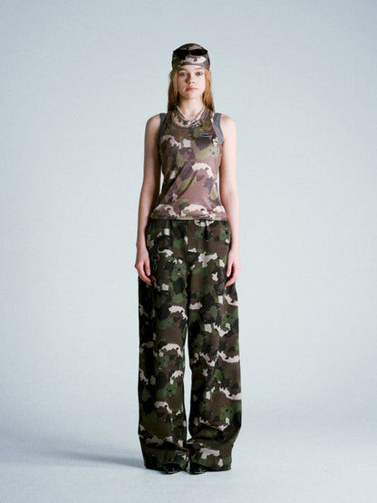 Camouflage full print work trousers【s0000009274】