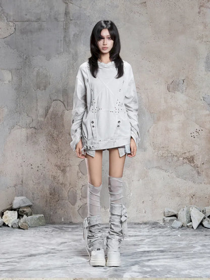 Color-Blocked Oversized Sweatshirt【s0000014135】