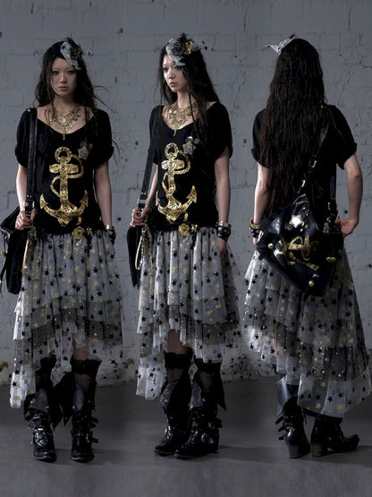 Large neckline loose-fitting T-shirt【s0000012799】