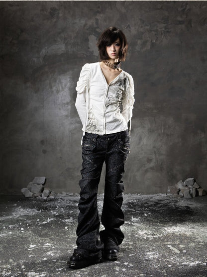 Printed Puff Sleeve Knit【s0000015954】