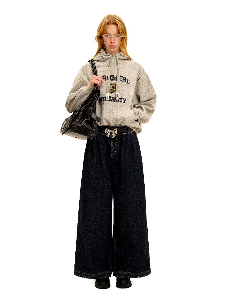 Waist Raw Lace Loose Jeans【s0000016071】