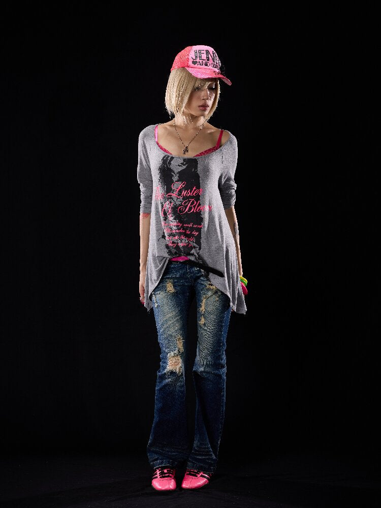 Irregular Sequin Print T-Shirt【s0000018510】
