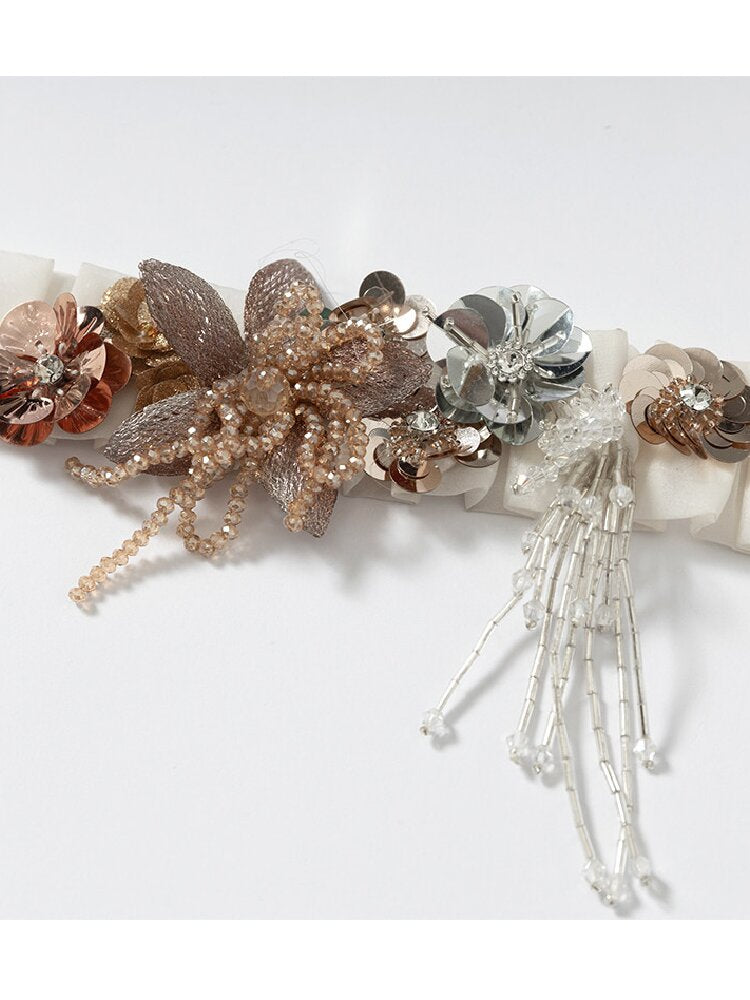 Vintage Court Pleated Flower Necklace【s0000017245】
