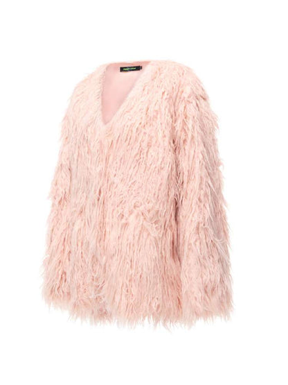 Pink Blue Sheep Fur Gal Jacket【s0000015133】