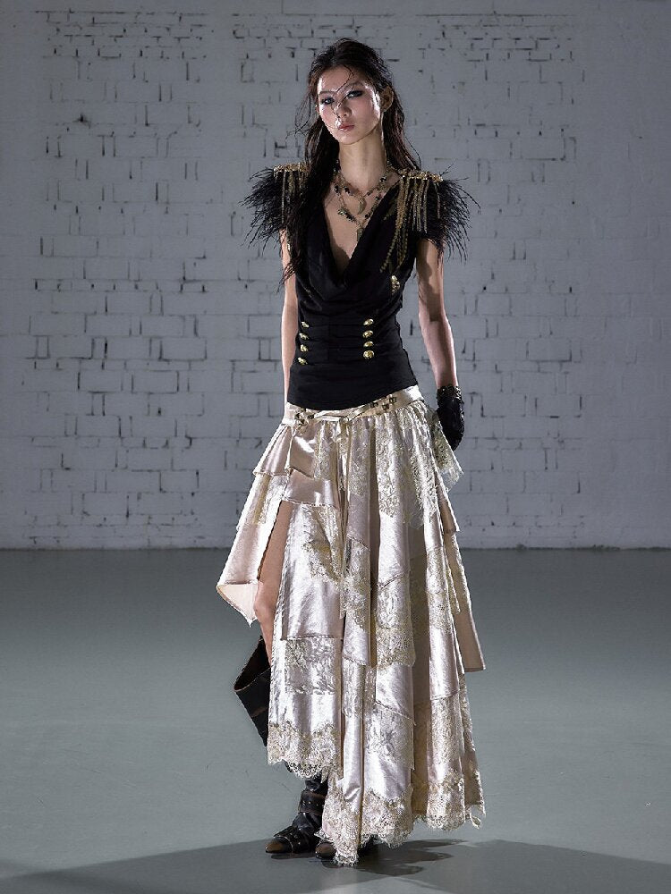 Parched Ostrich Feather Vest【s0000016200】