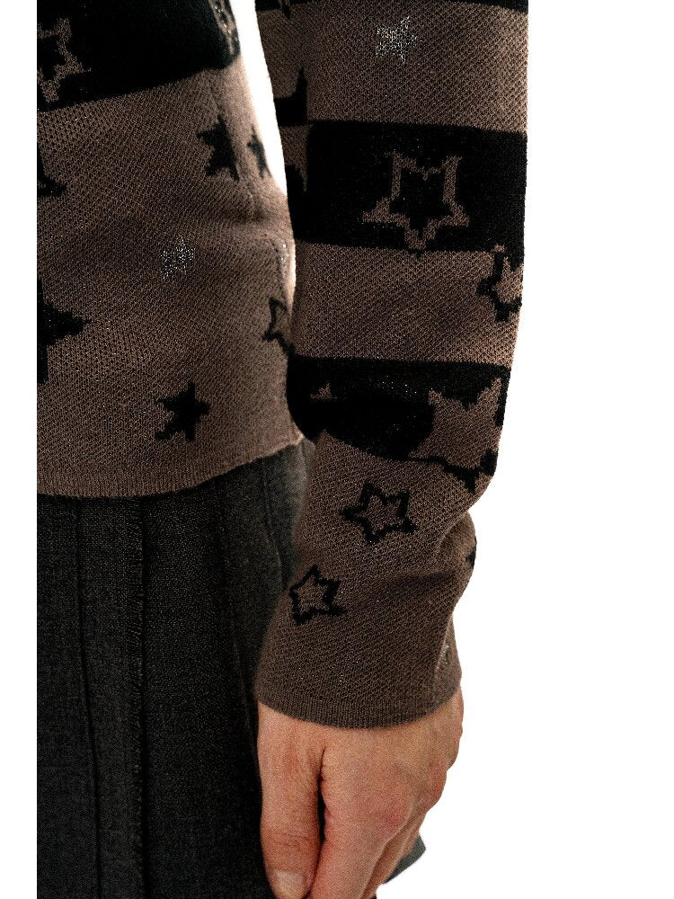 Irregular Star Stripe Diamond Top【s0000016117】