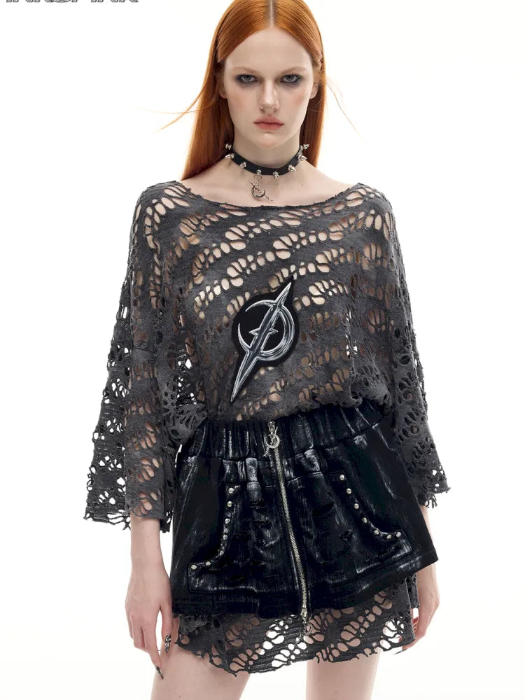 Punk Layered Zipper Y2K Mini Skirt【s0000014015】