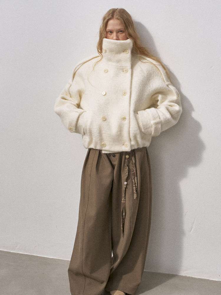 Furry Double Breasted Fur Jacket【s0000015228】