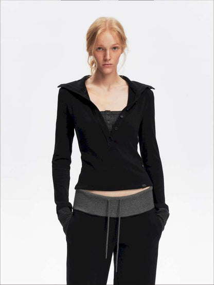 Comfortable Slim Henry Neck Knitted Top【s0000014878】