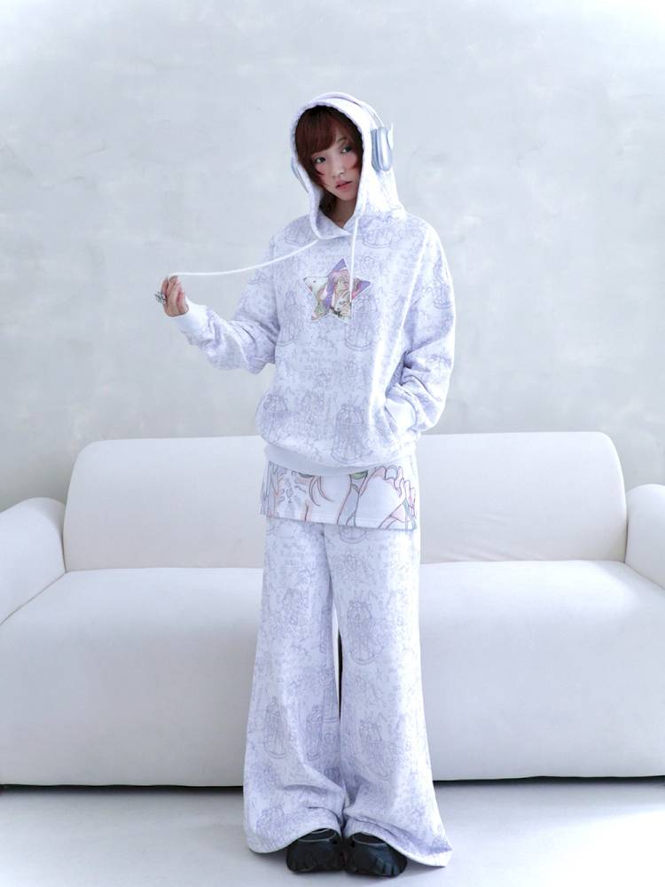 Star-Print Hoodie【s0000014438】