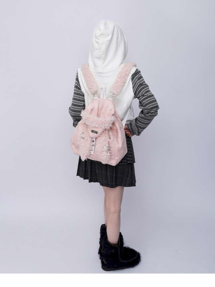 Rabbit Ears Cute Fur Crossbody School Bag【s0000014616】