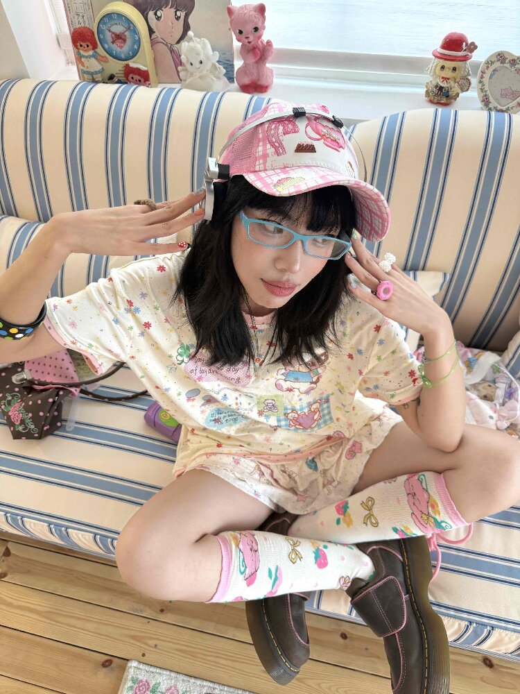 Floral Print Loose T-Shirt Top【s0000017507】