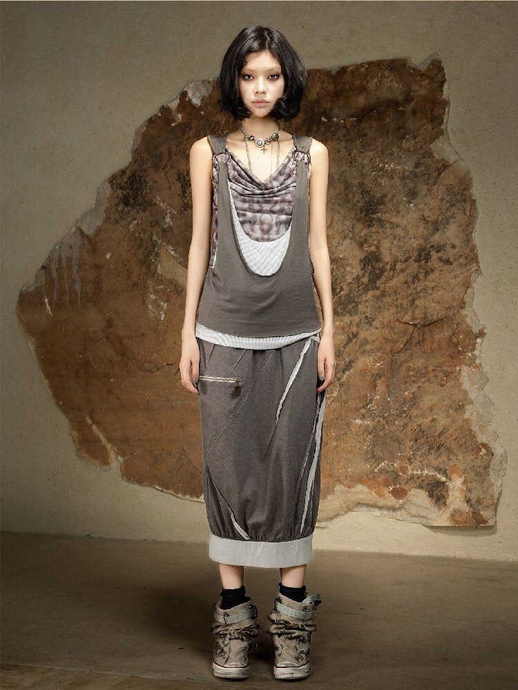 Original Irregular Sleeveless Vest Top【s0000016882】