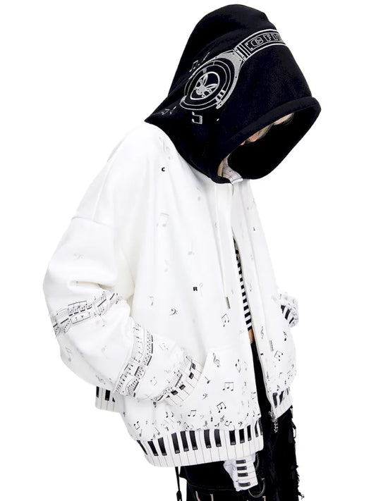 Headphones Embroidered Hoodie Jacket【s0000014098】