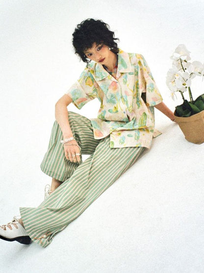 Full-print short-sleeved shirt【s0000012951】