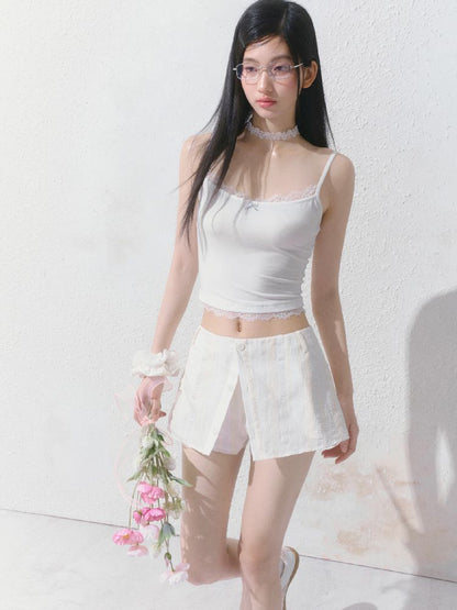 Slim inner suspenders two-piece suit【s0000012141】