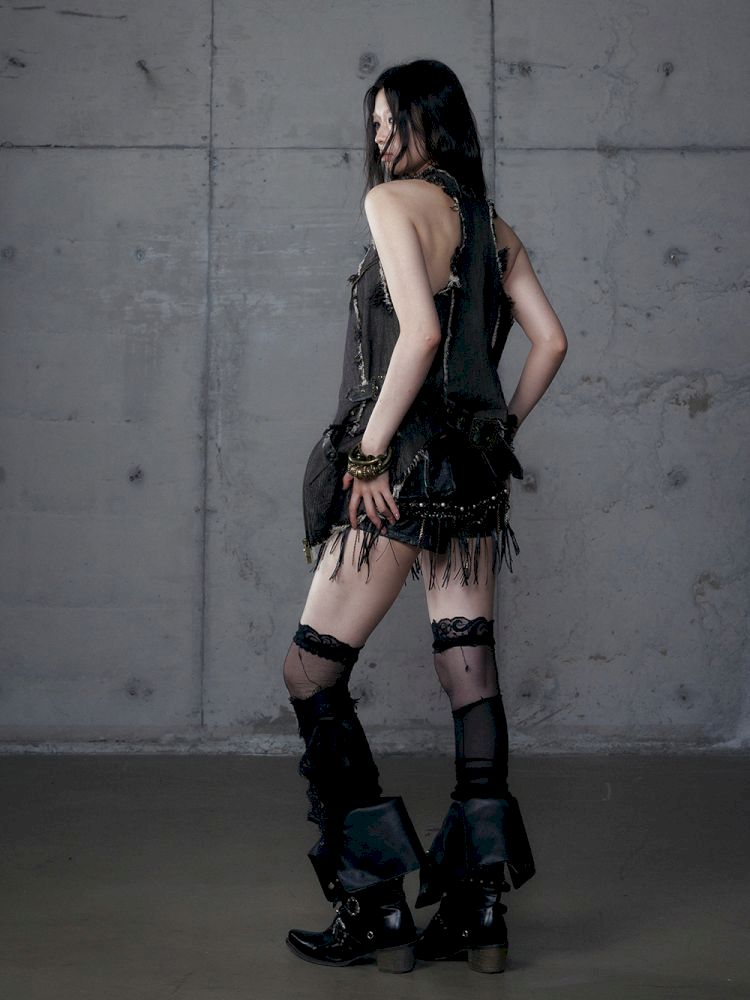 Stacked Waisted Irregular Vest【s0000013472】