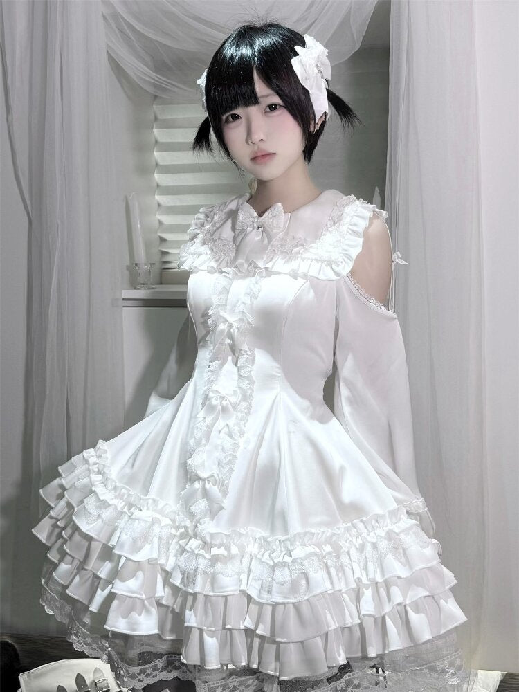 Satin Short Long Sleeve Skirt【s0000016389】