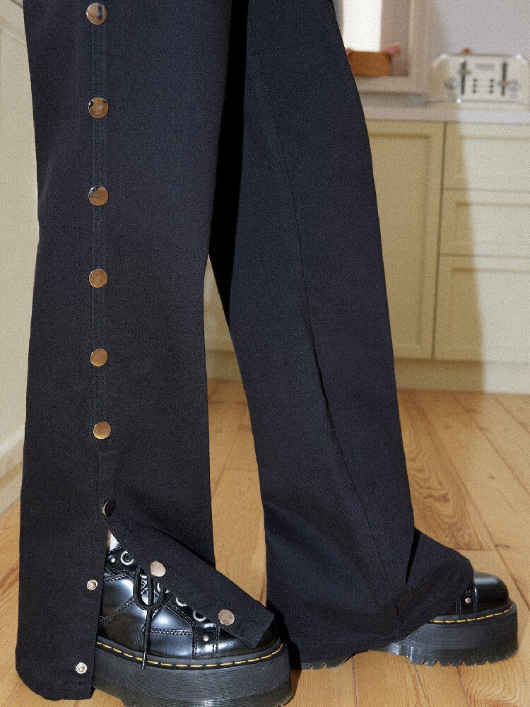 Metal Buckle Denim Bootcut Pants【s0000016652】