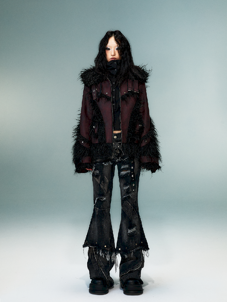 Lapel Suede Eco-Fur Warm Coat【s0000011477】