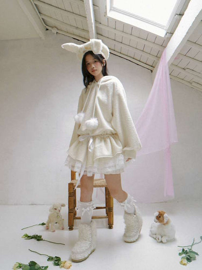 Plush Angel Ears Low Waist Dress【s0000014941】