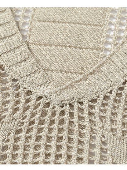 Hollow Star Mid Sleeve Knit Sweater【s0000016994】
