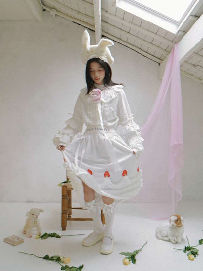 Strawberry Print Two-piece Skirt Dress【s0000014936】