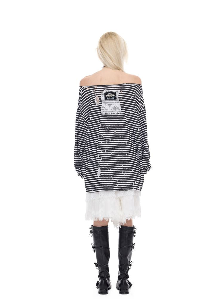 Lace layered loose punk ballet casual pants【s0000012980】