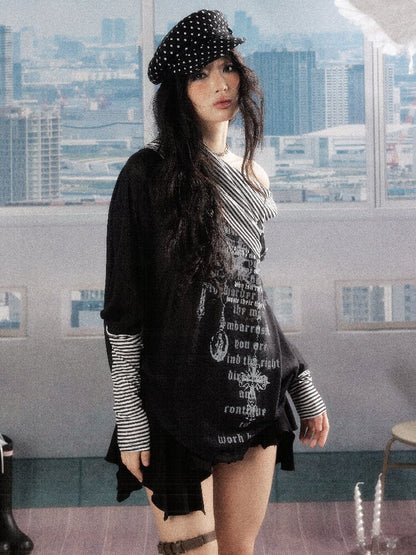 Pleated Irregular A-Line Skirt【s0000016271】