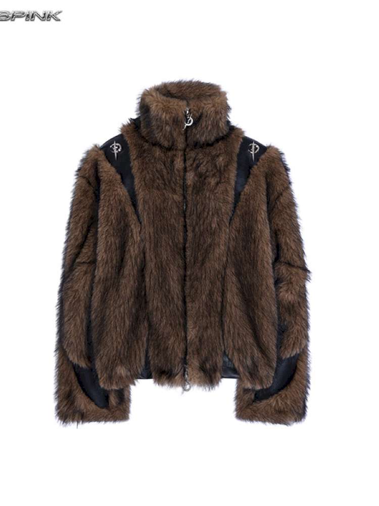 Electric Moon Stitching Fur Jacket【s0000015138】