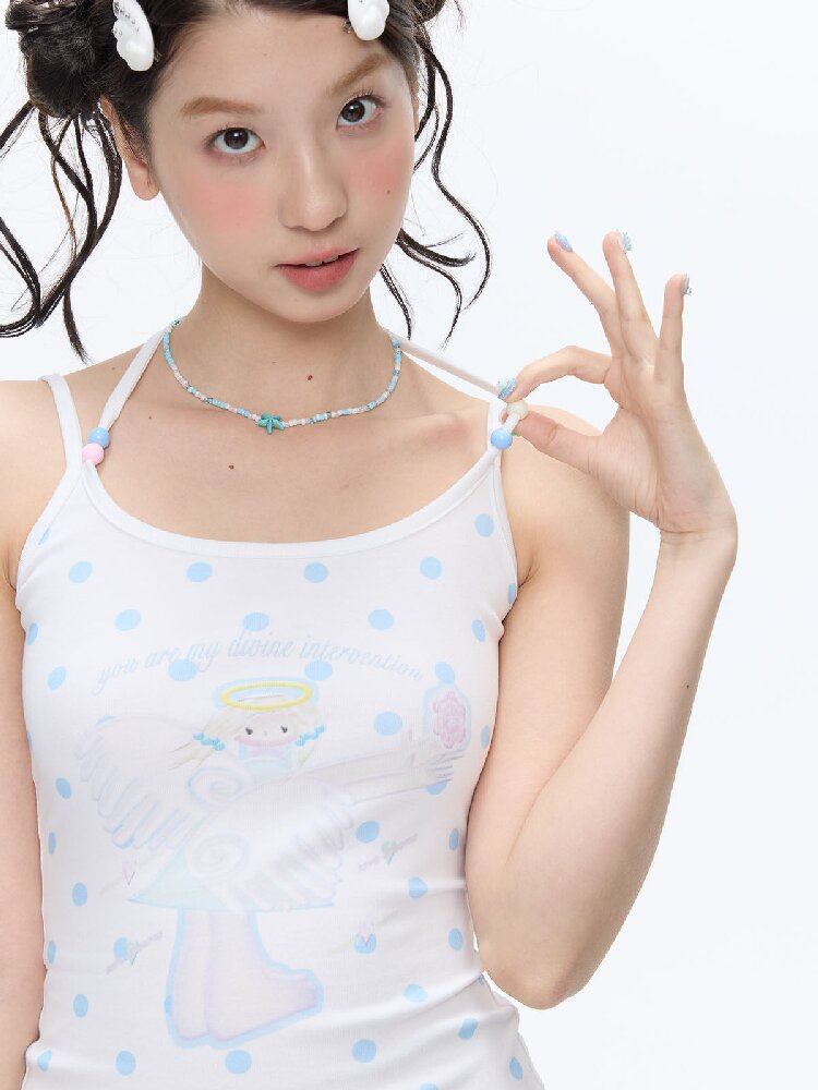 Childlike Beaded Camisole Top【s0000016409】