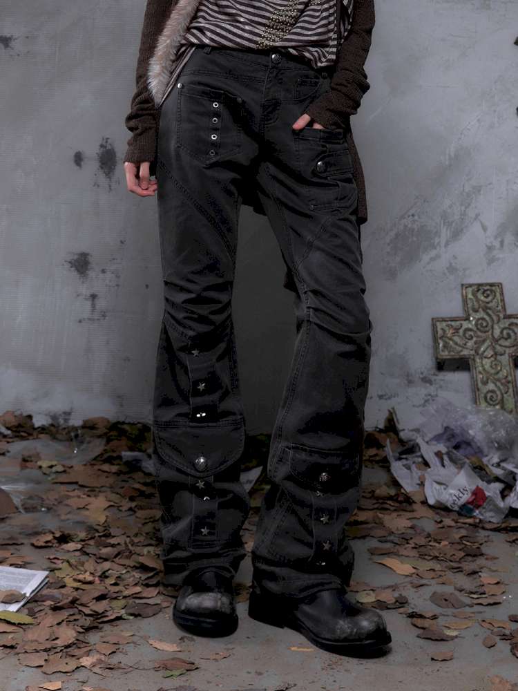 Slightly Flared Suede Casual Pants【s0000014480】