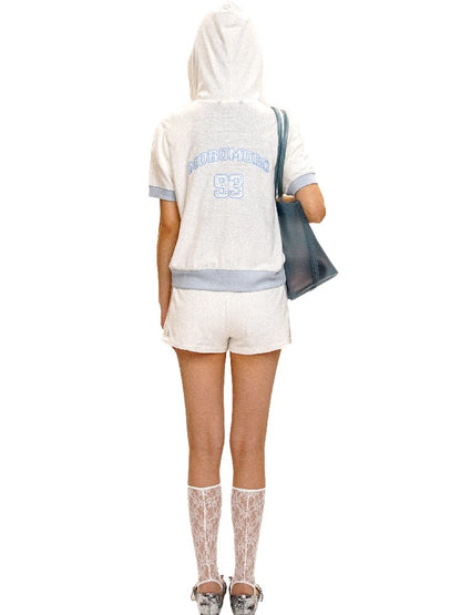 Rabbit Badge Cardigan Shorts Set【s0000017412】