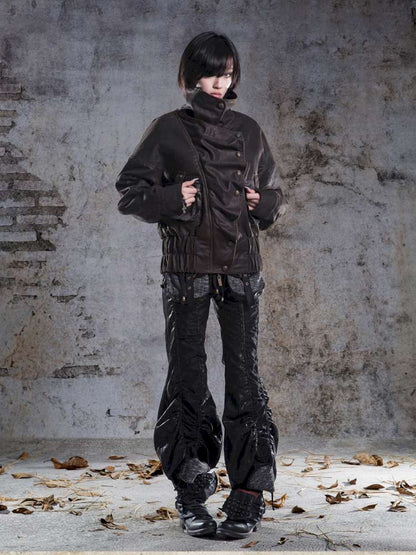 Oversized Fleece-Lined Flight Jacket【s0000014483】