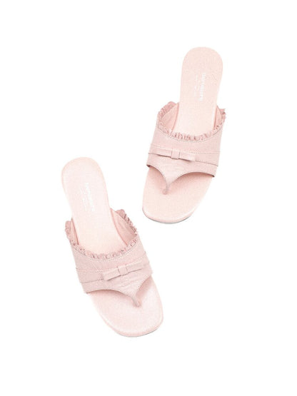 Top Grain Cowhide Ruffled Flip Flop【s0000017441】