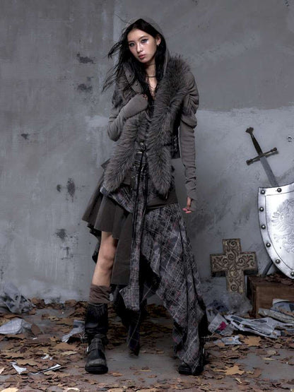 Tie-Front Shearling Vest【s0000014459】