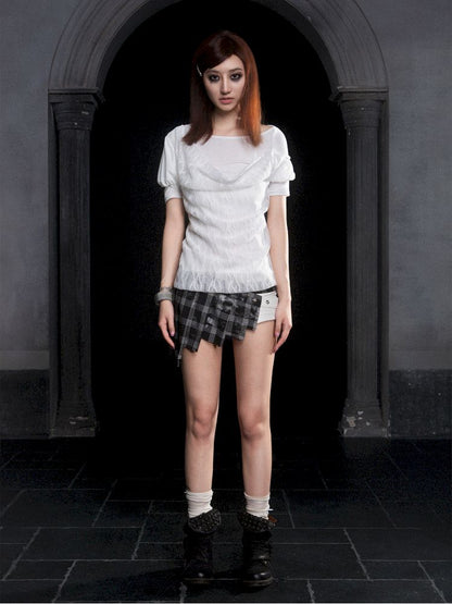 Bubble short sleeve t-shirt【s0000012309】