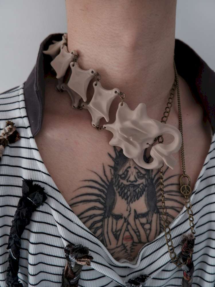 Symbiotic Bones Skeleton Necklace【s0000015153】