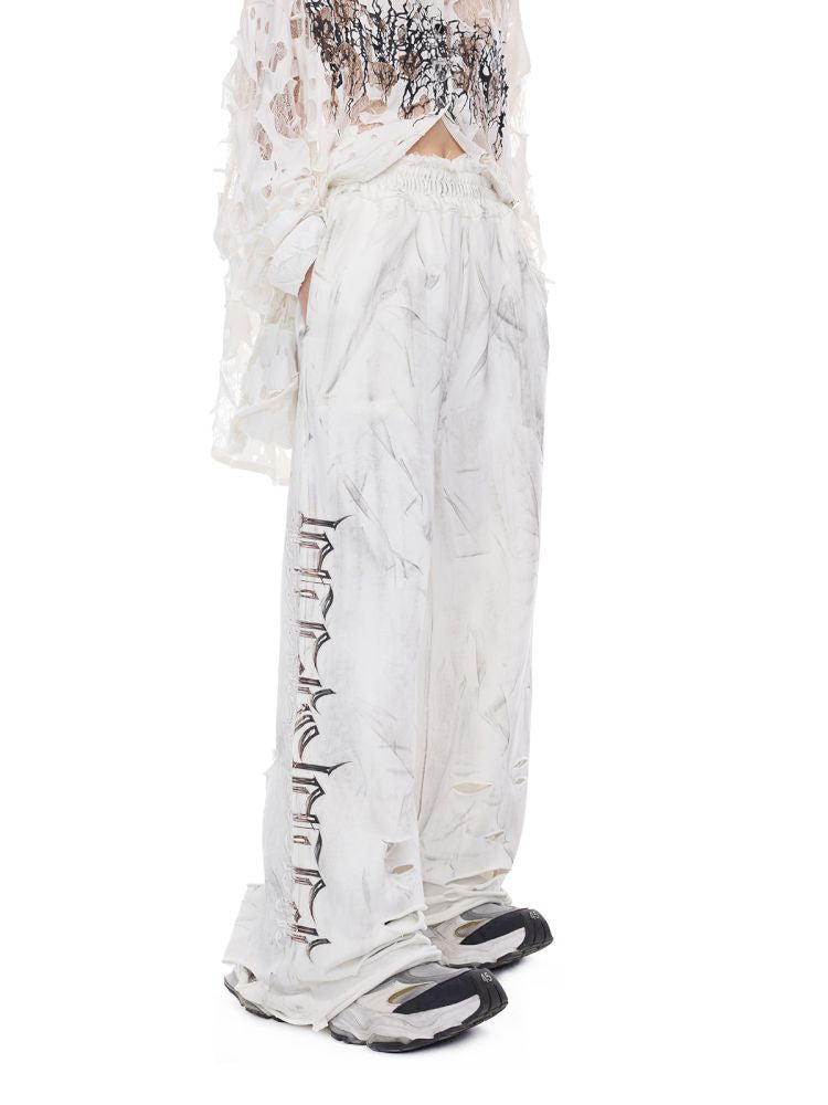 Irregular Hole Rock Punk Loose Pants【s0000012986】