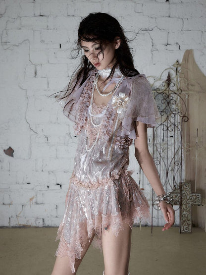 Dreamy Pure Desire Lace Star Dress【s0000017233】