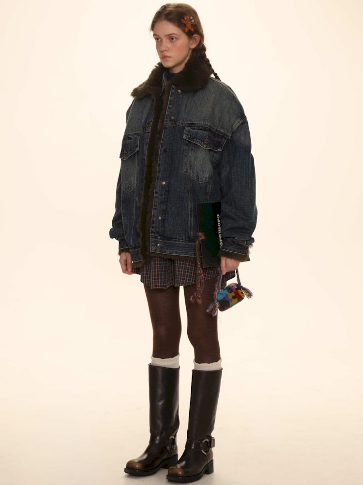 Fluffy loose warm cotton jacket 【s0000006005】