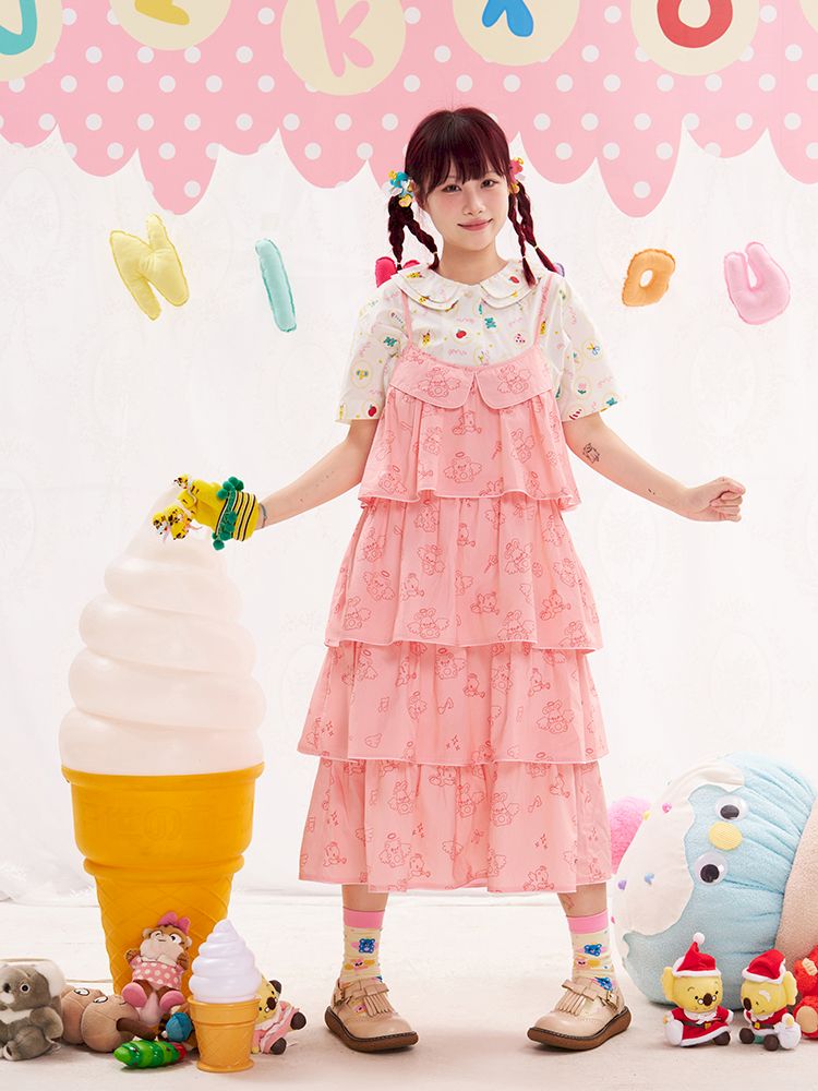 Animal Angel Pink Cake Halter Dress【s0000013192】