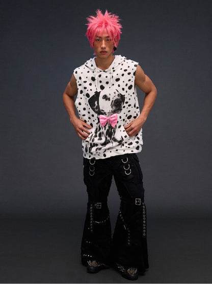 Dalmatian Print Sweatshirt Vest【s0000017293】