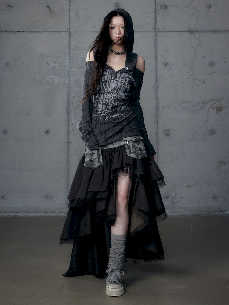 Fake Two Piece Heavy Layered Cake Skirt【s0000013476】