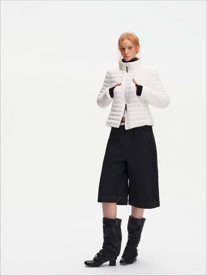 Pork Rib Hooded 90 Down Slim Jacket【s0000014879】