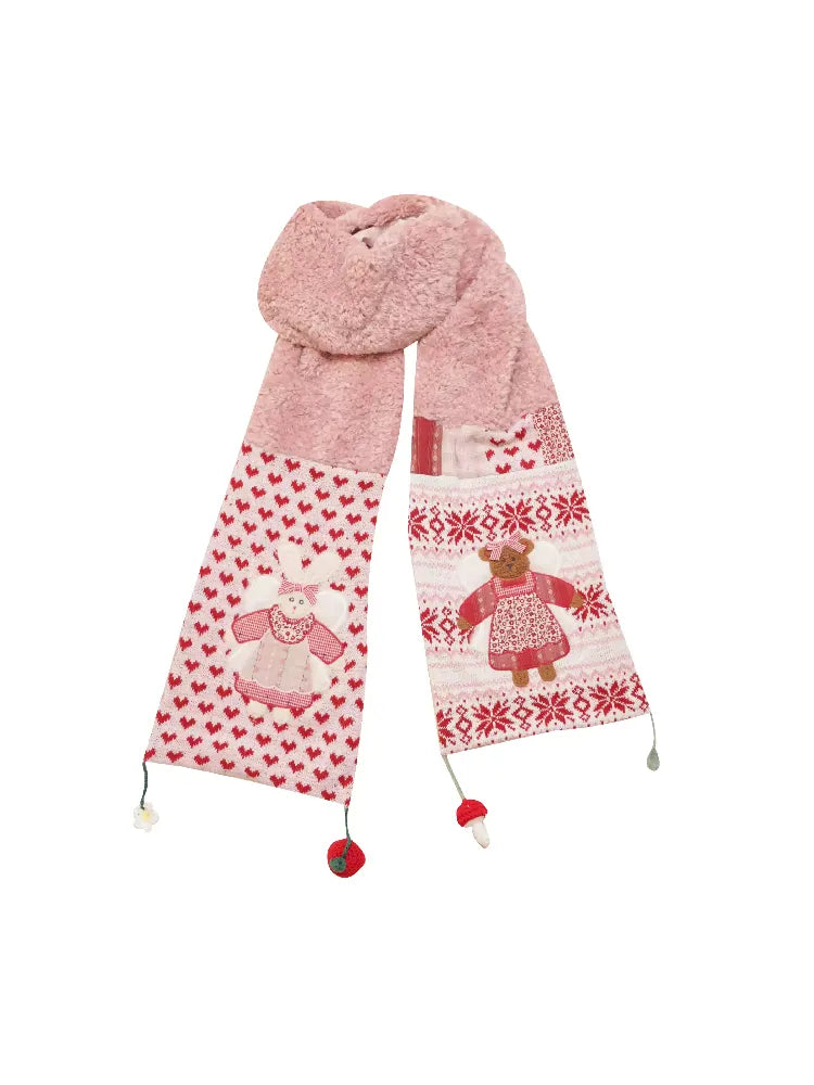 Apple Mushroom Plush Cute Scarf [S0000010895]