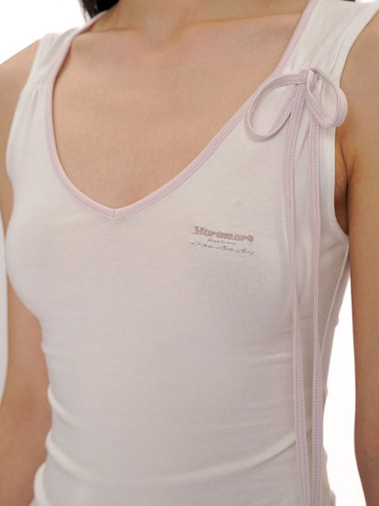 Collision color side sleeveless camisole tank top【s0000013440】